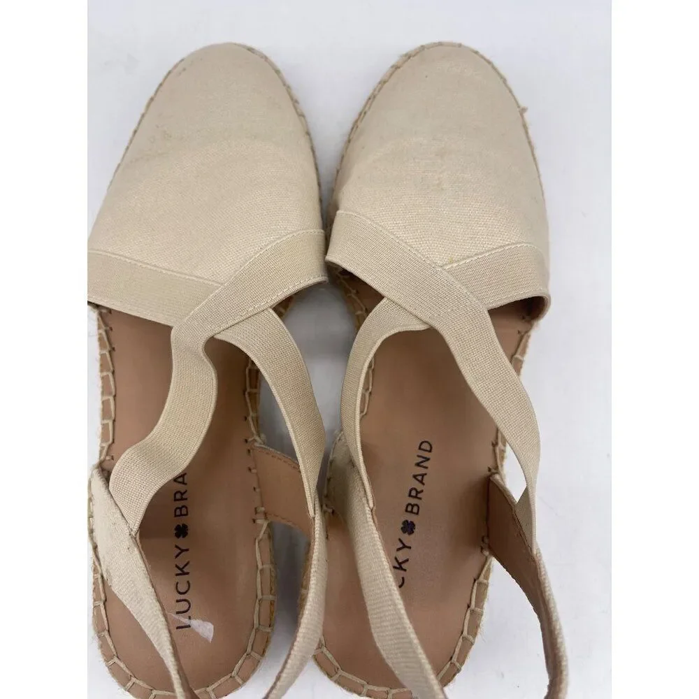 Lucky Brand Rifka Women Espadrille Slingback Sandals Size 9